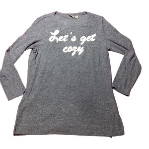 COPY - Chico's Zenergy Gray Long Sleeve "Let's Get Cozy" Sweater